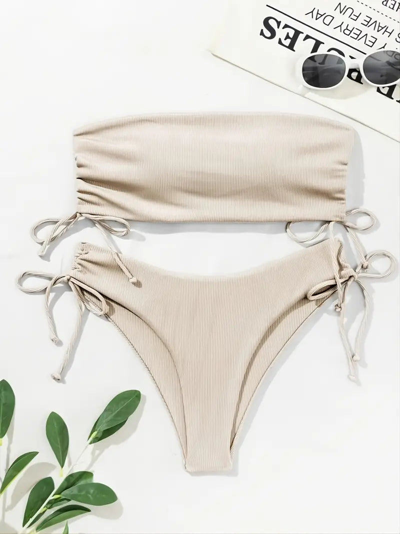 Valenzora – Beiges Bandeau-Bikini-Oberteil