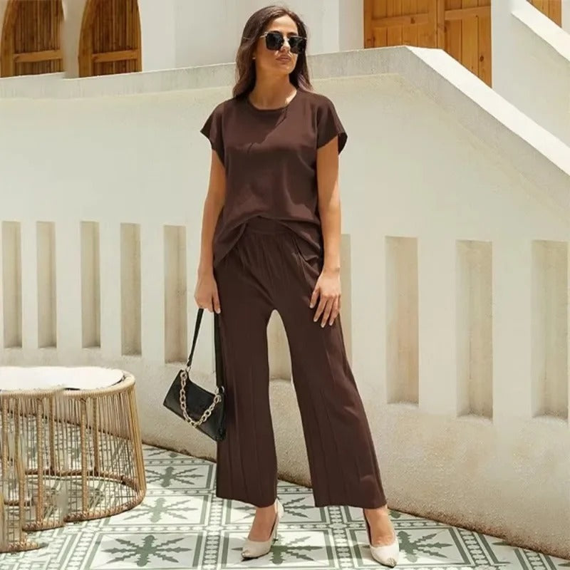 Valenzora | Elegantes zweiteiliges Set mit weitem Bein
