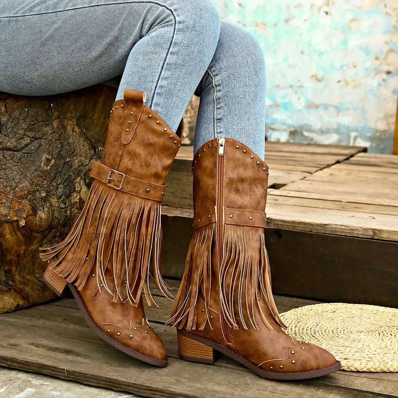 Valenzora | Robuste Cowboystiefel mit dickem Absatz
