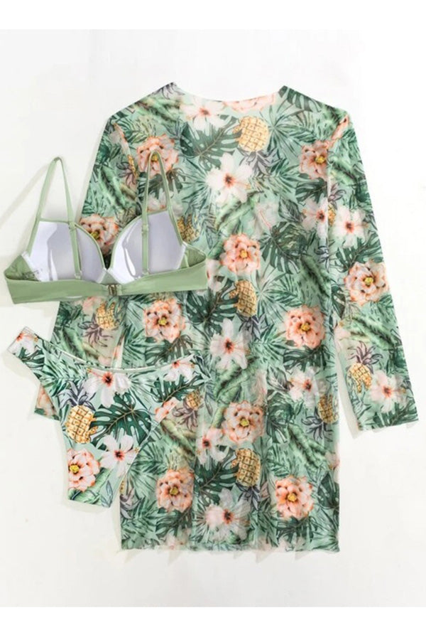 Valenzora – Wrap-style underwire bikini with tropical print and cover
