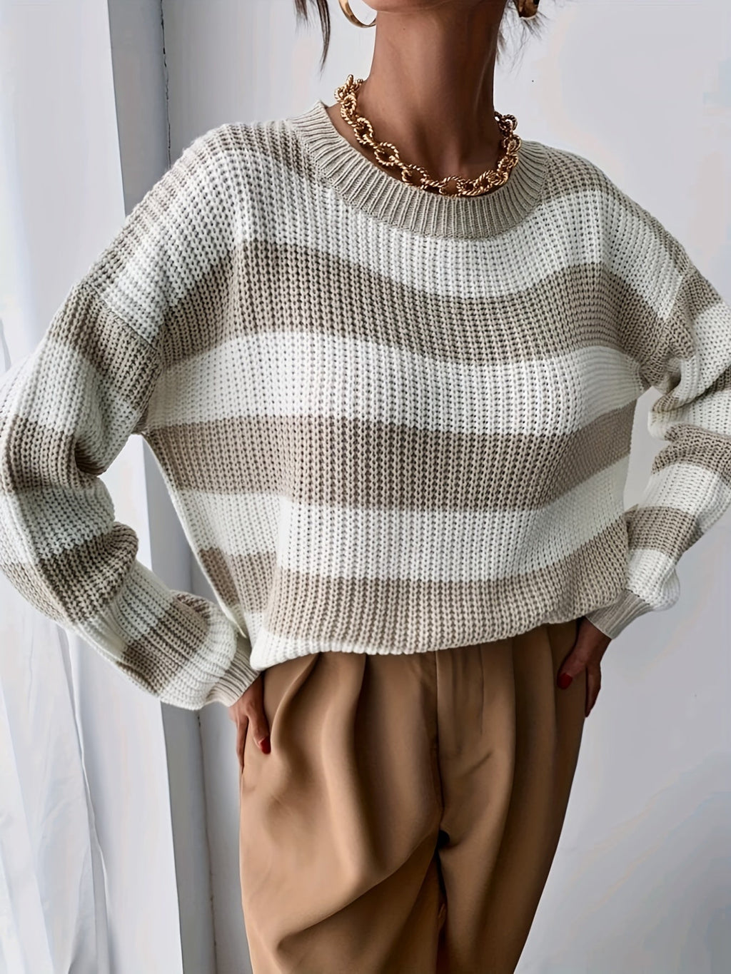 Comfortable striped sweater