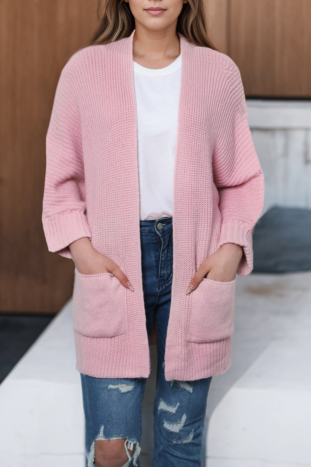 Valenzora | Oversized knitted vest with wrap sleeves for women