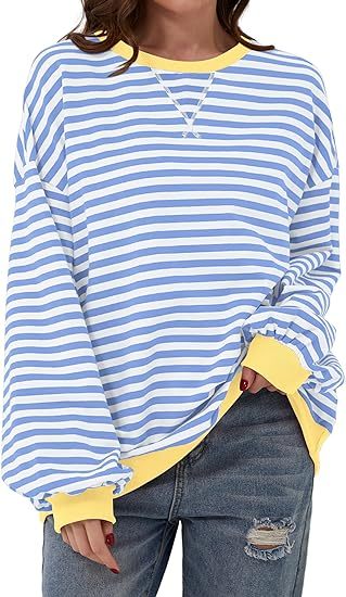 Valenzora | Gestreiftes Sweatshirt in Kontrastfarben