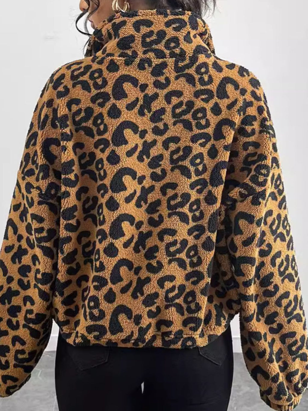Valenzora | Chic autumn leopard print zip-up jacket for women