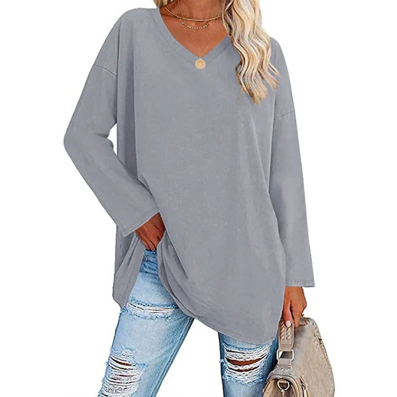 Valenzora | V-Neck Knitted Top for Women - Stylish and Comfortable Sweater