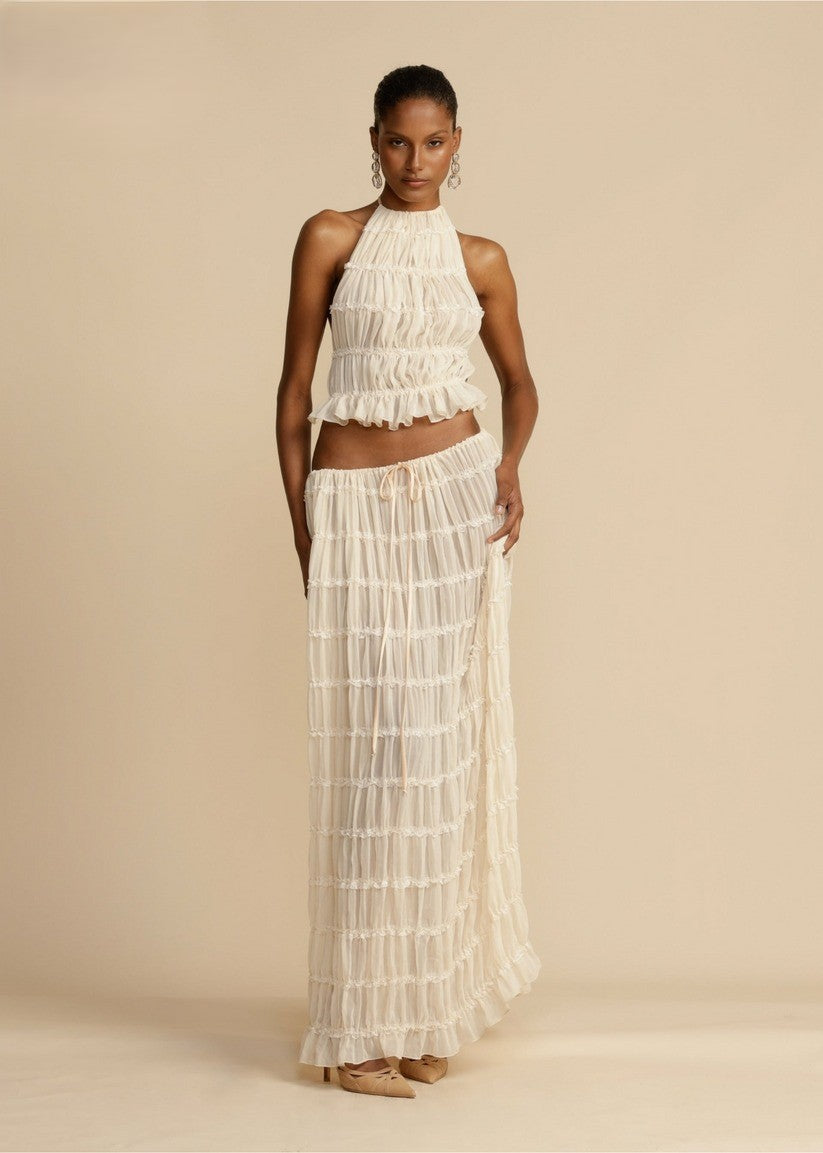 Valenzora | Choker top and skirt set