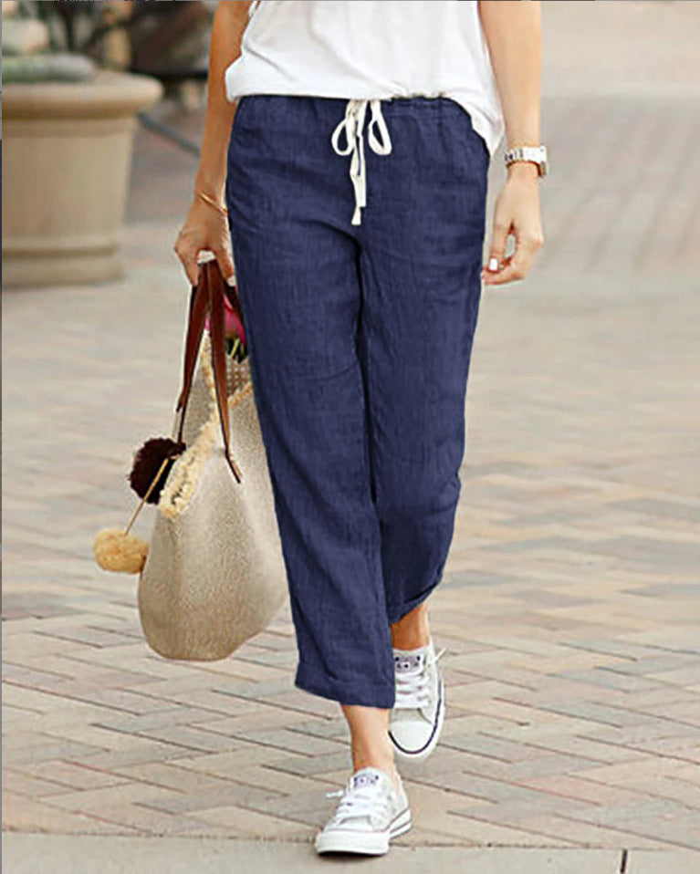 Valenzora | Women's Comfortable Linen Trousers