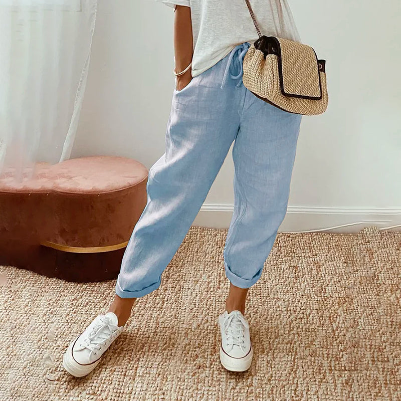 Valenzora – Casual solid-color trousers