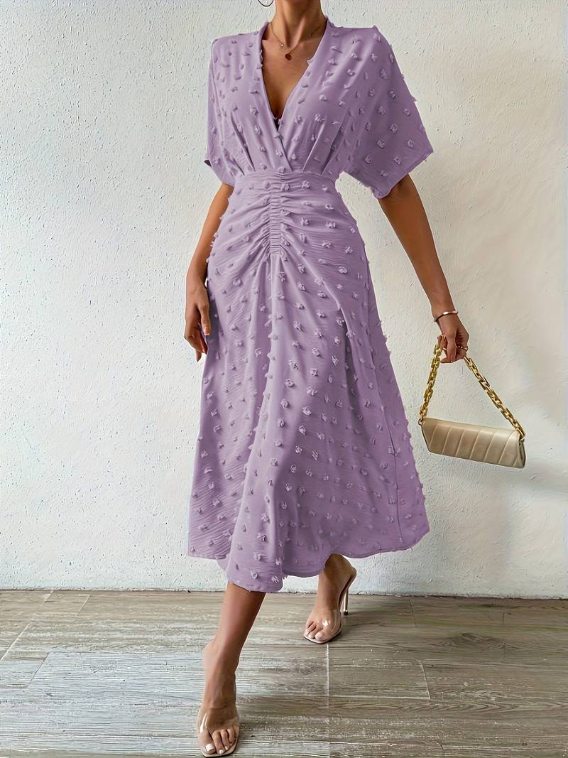 Valenzora | Midikleid mit Rüschen und Swiss Dots