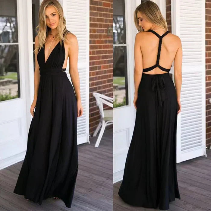 Valenzora | Elastisches Wickelkleid mit Trägern