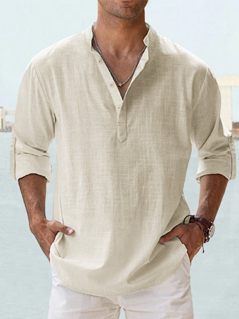 Valenzora | Breathable cotton linen shirt, casual fit