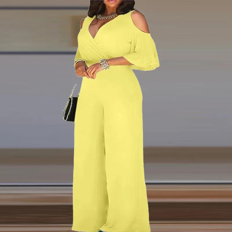 Valenzora - Hollow Shoulder Jumpsuits