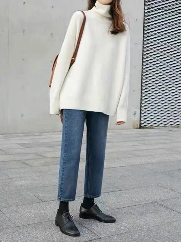 Valenzora - Casual Cashmere Turtleneck Sweater for Women