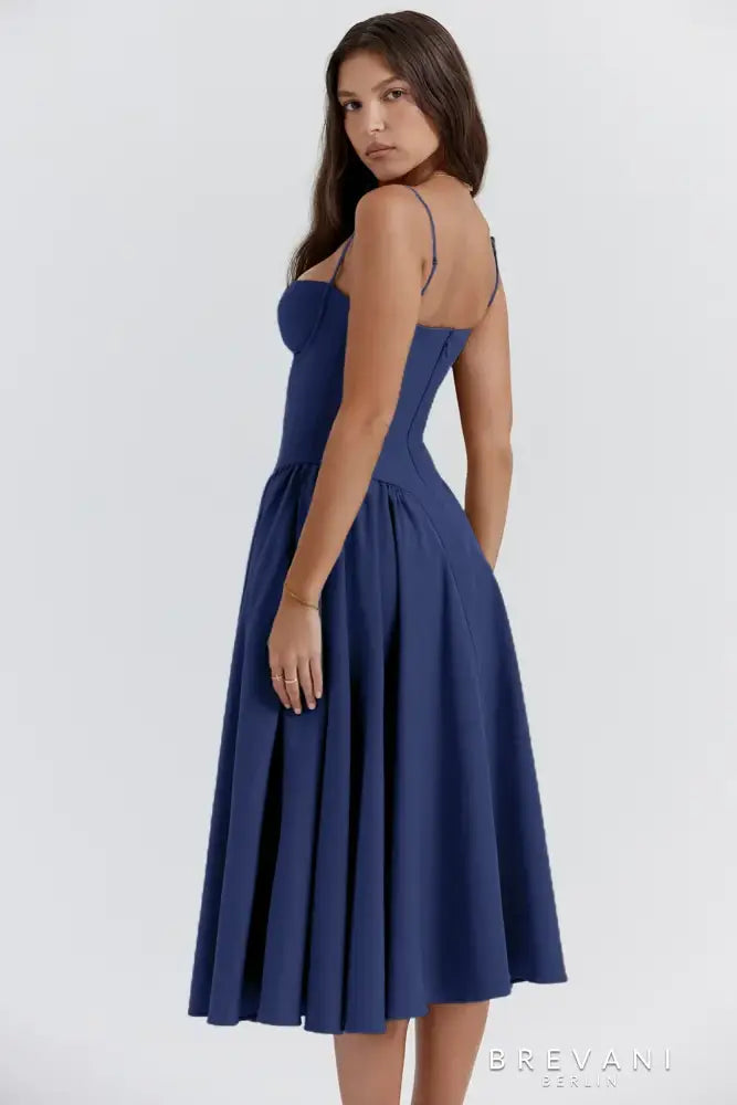 Midikleid im Korsett-Stil