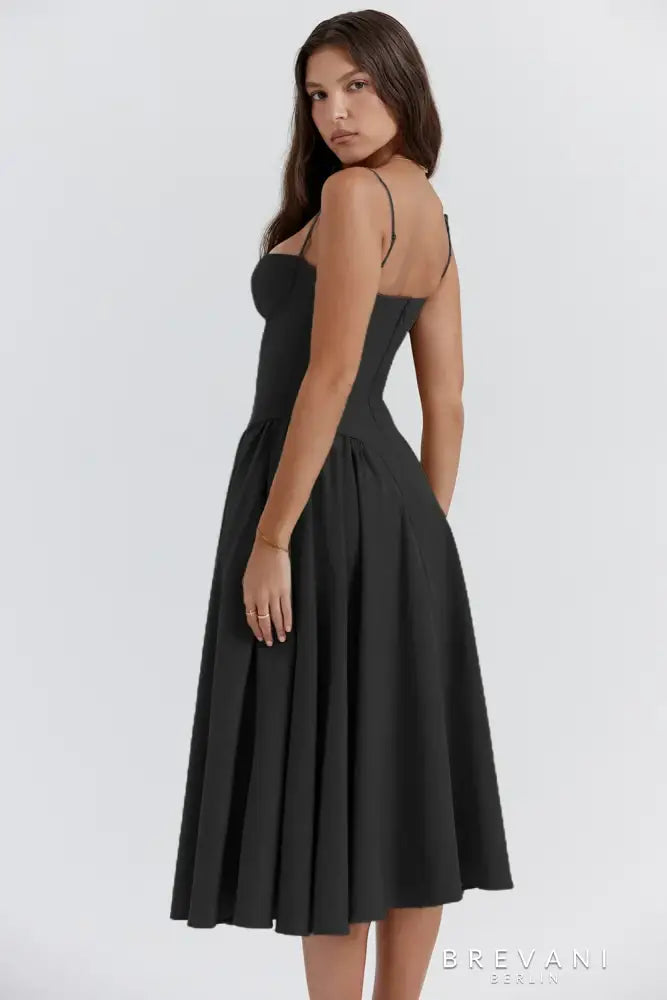 Midikleid im Korsett-Stil