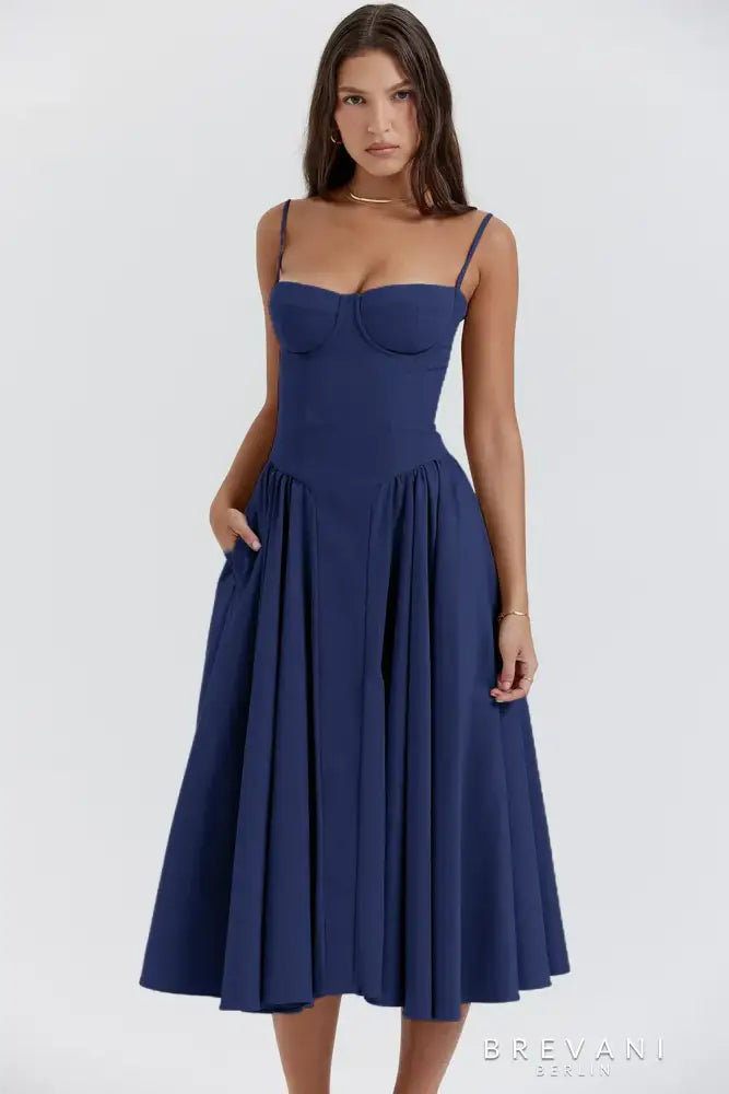 Midikleid im Korsett-Stil