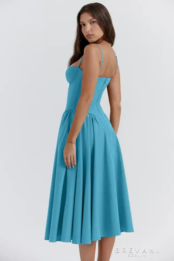 Midikleid im Korsett-Stil