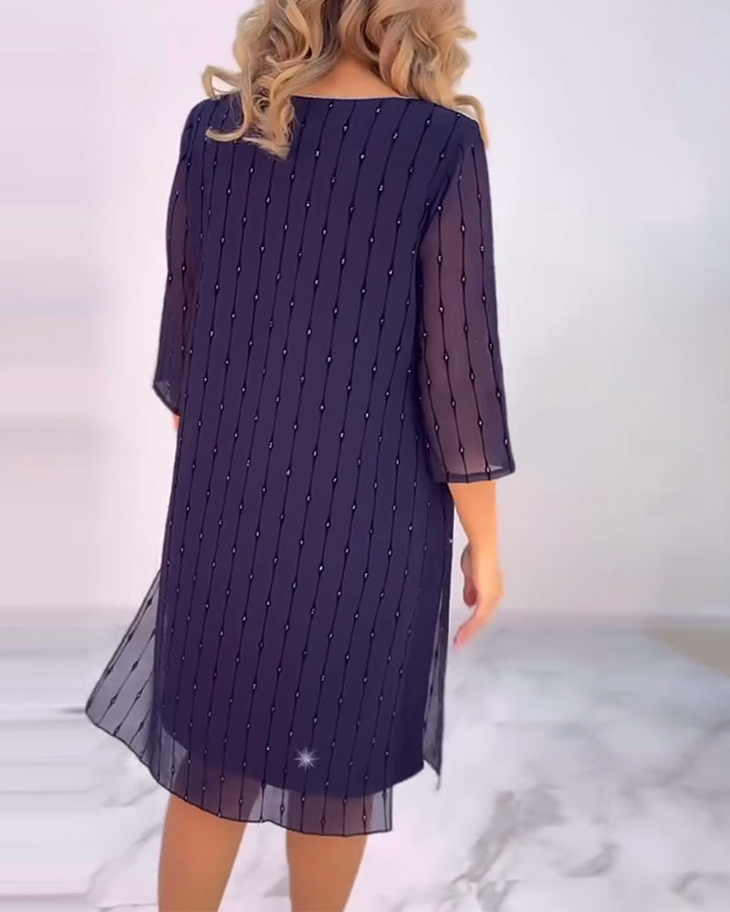 Valenzora | Dress Solid Color Pleated