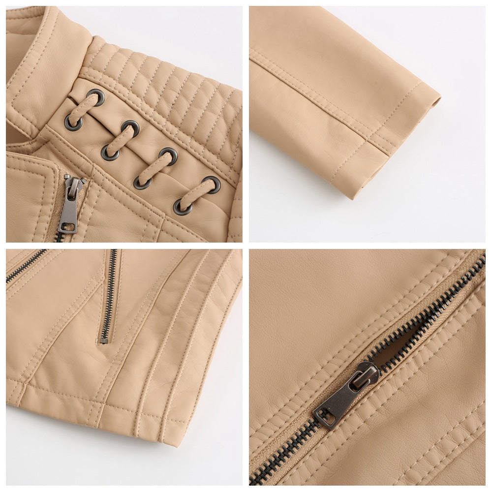 Valenzora | Washed lambskin leather jacket