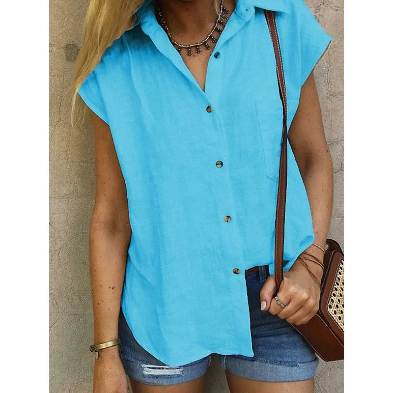 Valenzora | Linen Sleeveless Shirt Lightweight & Stylish