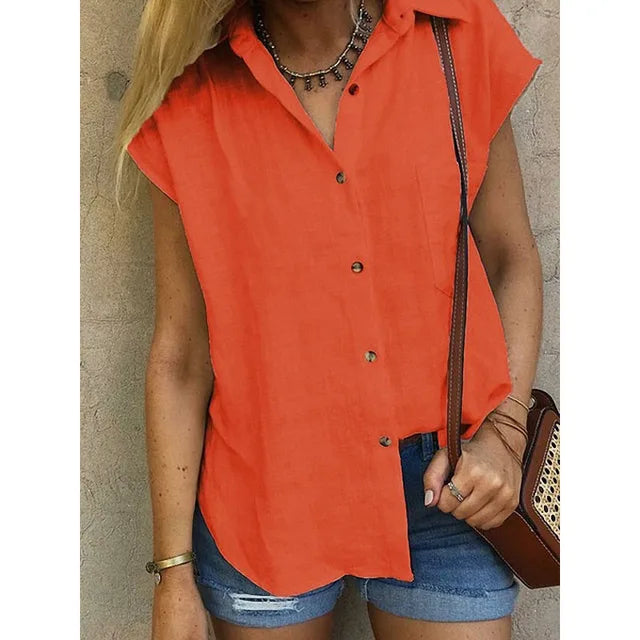 Valenzora | Linen Sleeveless Shirt Lightweight & Stylish