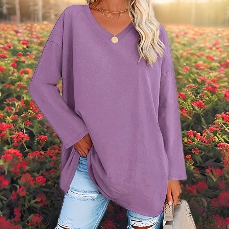Valenzora | Long-sleeved V-neck sweater