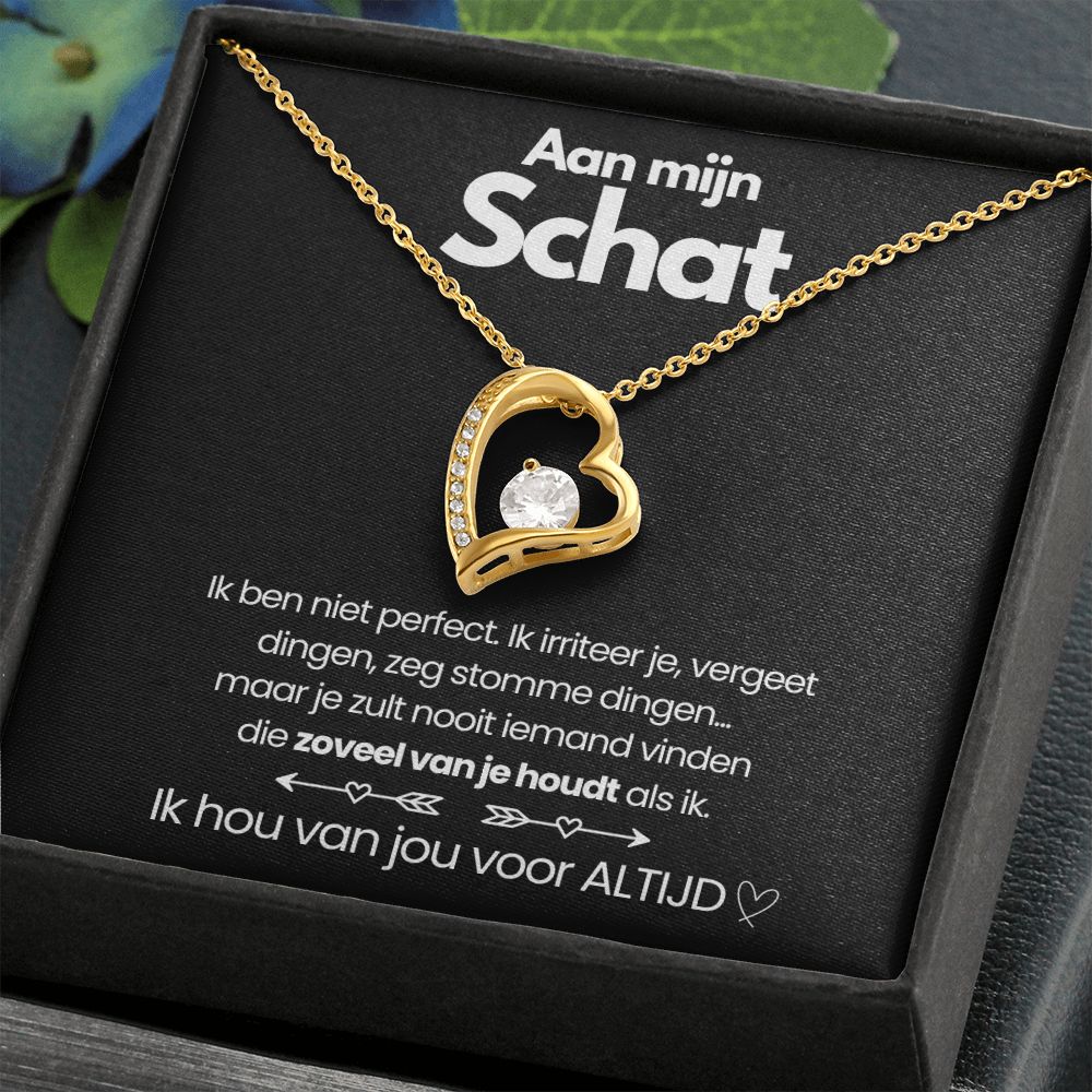 Valenzora | Women's Heart Pendant in White and Yellow Gold