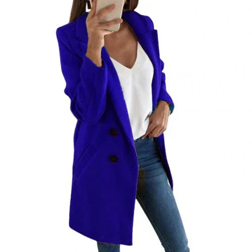 Valenzora | Eleganter langer Blazer-Mantel
