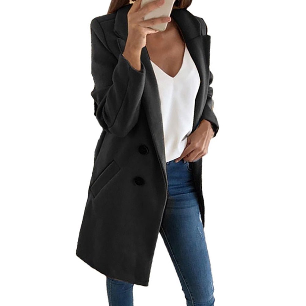 AUROZA – An elegant long blazer coat