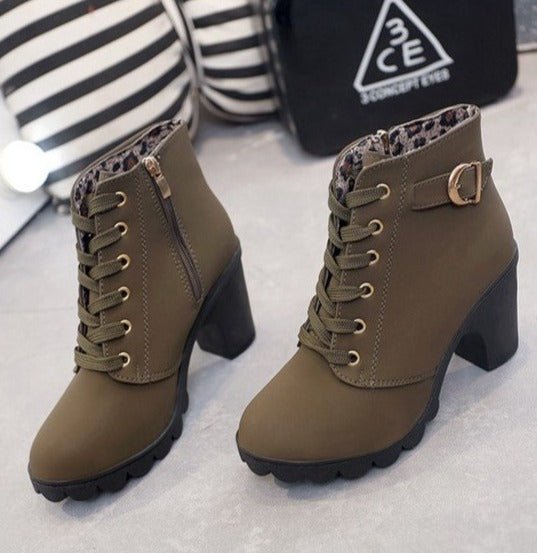 Ava - Lace-up ankle boots to spice up your autumn outfit
