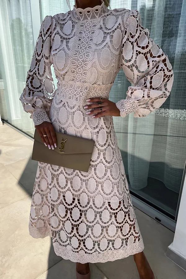 Valenzora | Elegant lace midi dress Timeless, sophisticated & stylish