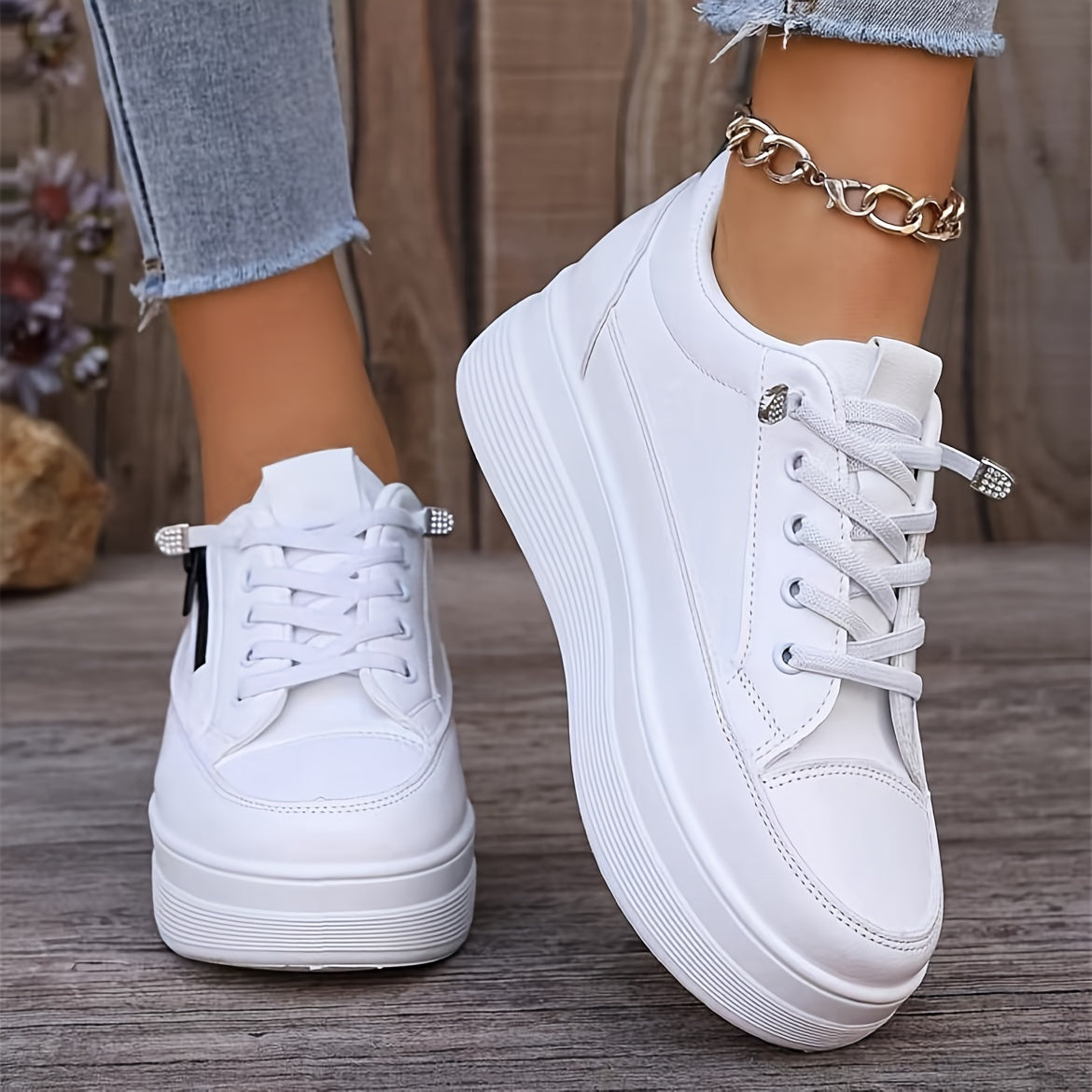Valenzora | Stylish solid-color sneakers for