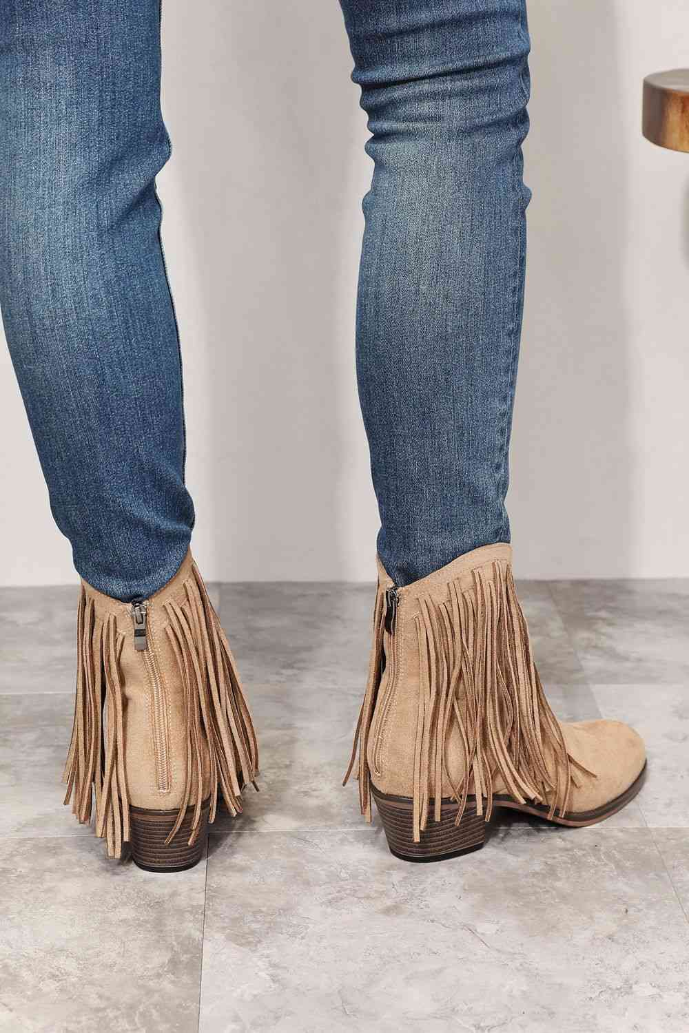 Valenzora | Legend women's fringe cowboy western ankle boots