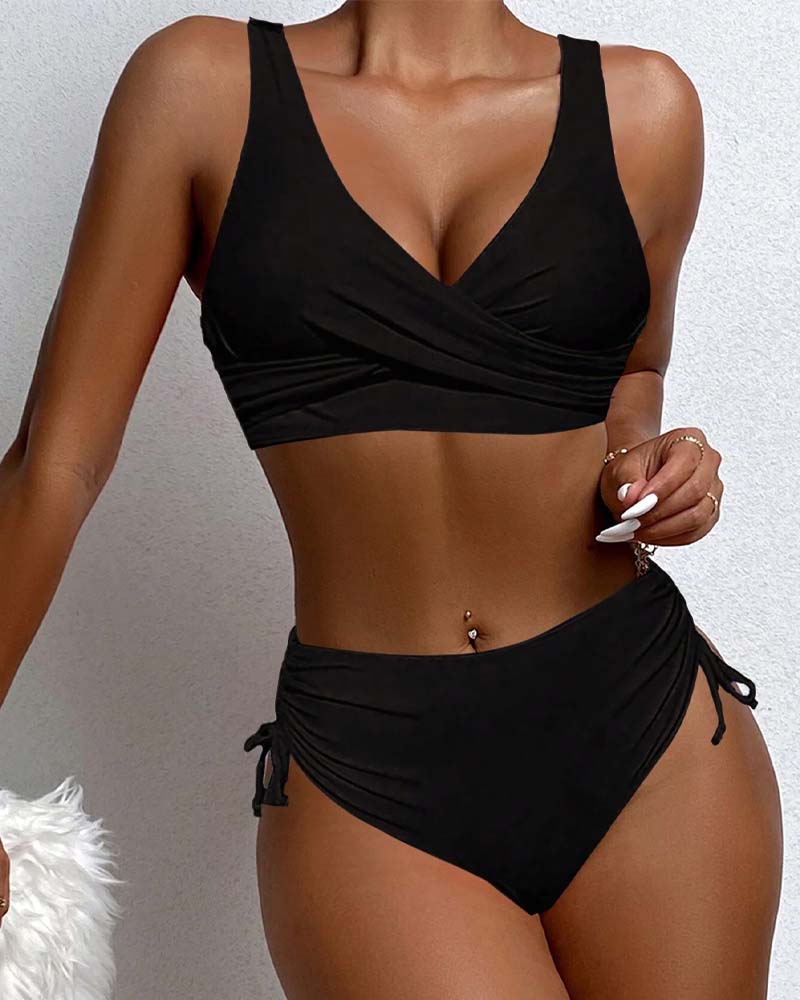 Valenzora bikini swimsuit with drawstring and lacing at the back
