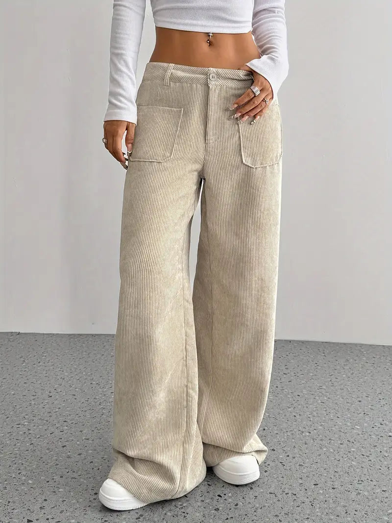 Valenzora | Wide-Leg Corduroy Trousers for Women