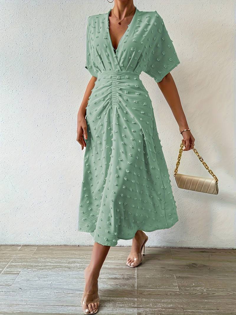 Valenzora | Midikleid mit Rüschen und Swiss Dots
