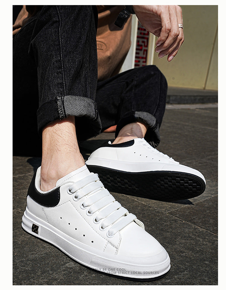 Valenzora | Sneakers with a Heel: Comfortable Casual Shoes with a 6 cm Hidden Heel, Made of Faux Leather, For Everyday & Business