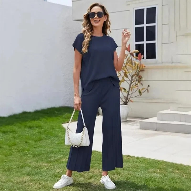Valenzora | Elegantes zweiteiliges Set mit weitem Bein