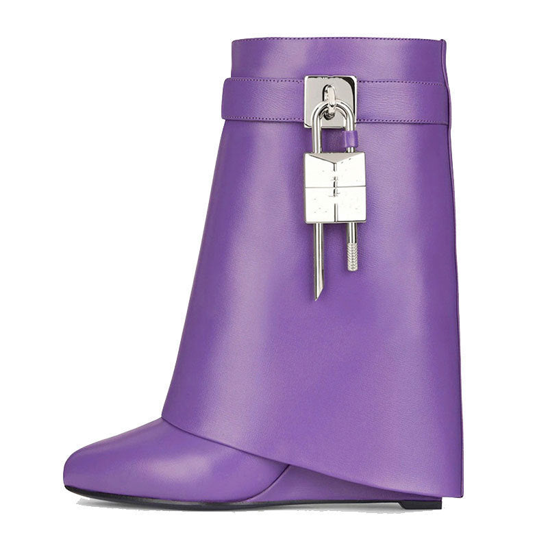 Valenzora | Damen-Mode Stiefel mit abgeschrägtem Absatz, runder Spitze, Obermaterial Leder, hoher Absatz, Reißverschluss, kurze Stiefel