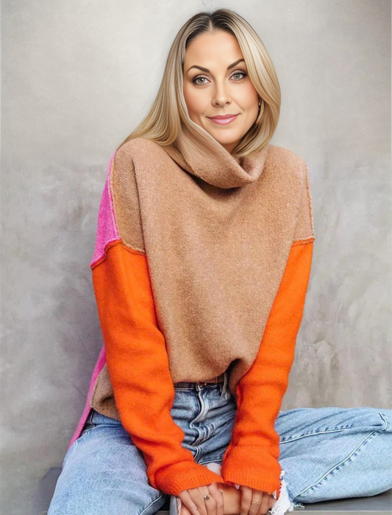 Valenzora – Color block sweaters are a winter trend