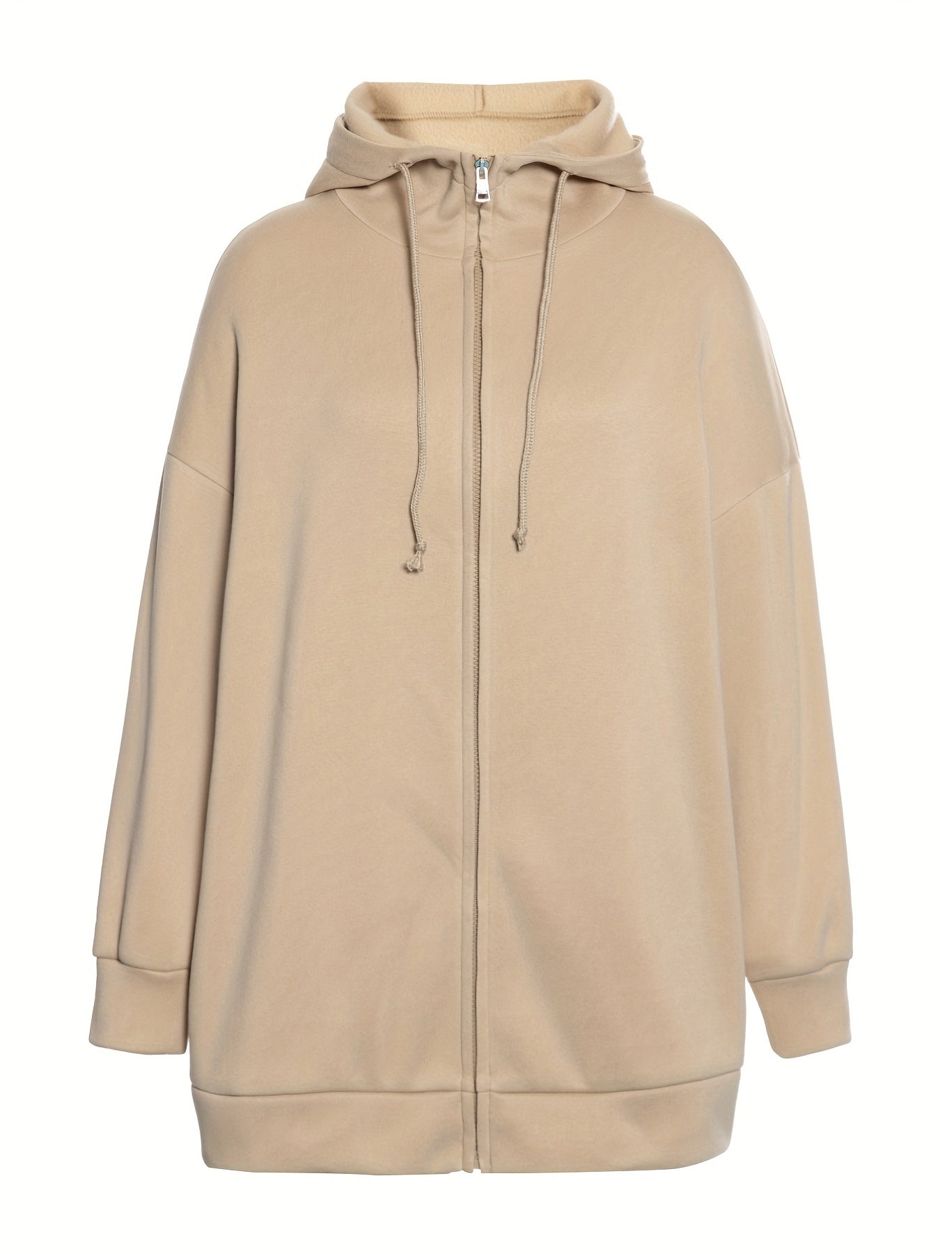 Valenzora | Comfort - Extrem bequemer langer Plüsch-Hoodie mit Reißverschluss und Kapuze für Damen