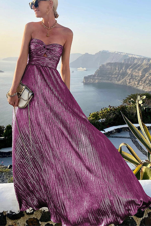 Valenzora | Schulterschimmer-Maxikleid Elegant, leicht & perfekt für glamouröse Abendauftritte