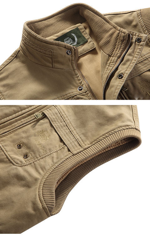 Valenzora | Casual Cotton Vest with Multiple Pockets