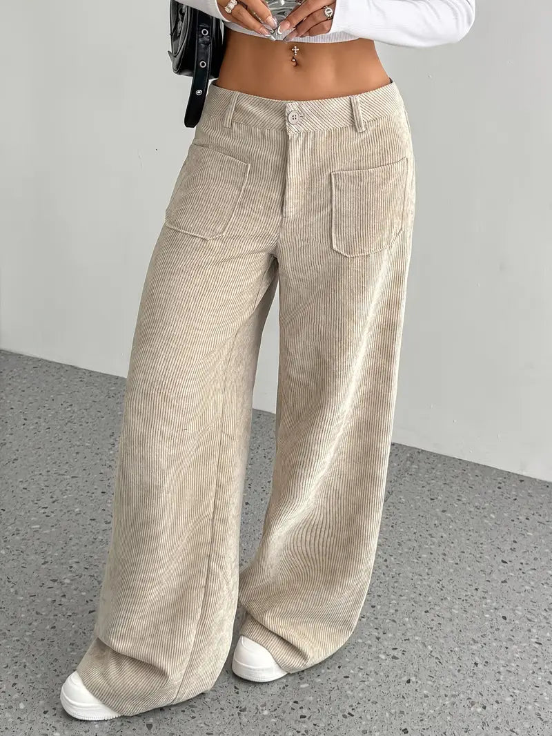 Valenzora | Wide-Leg Corduroy Trousers for Women