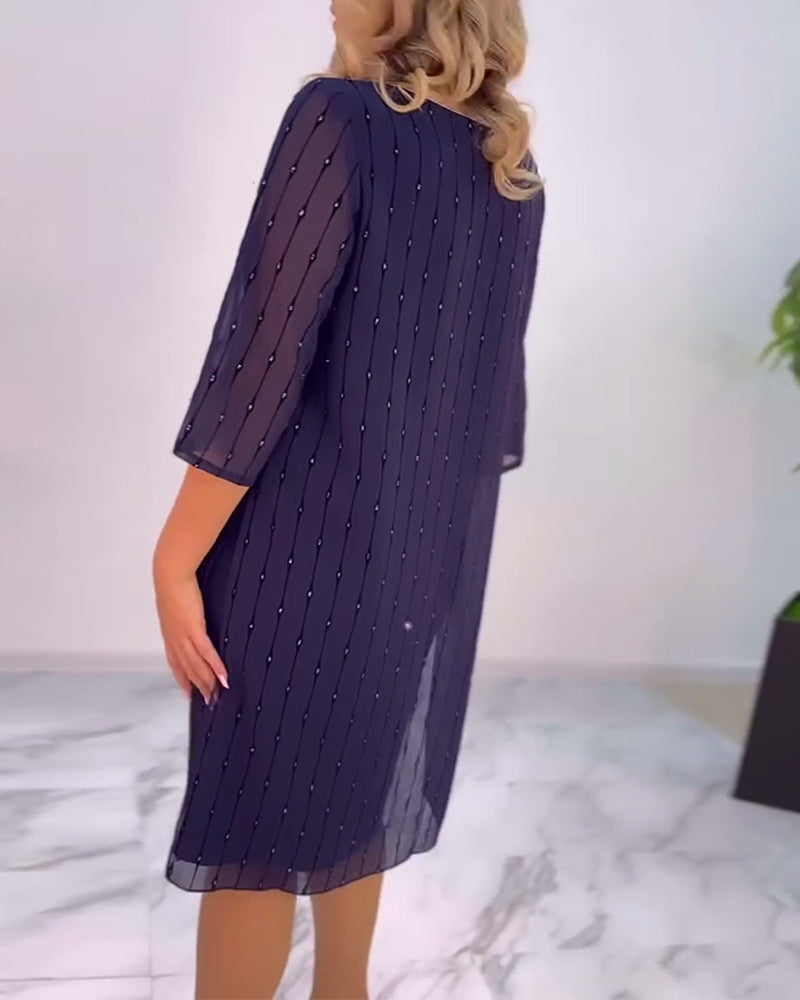 Valenzora | Dress Solid Color Pleated