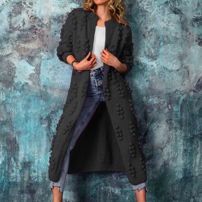 Valenzora Wave Long Knit Coat