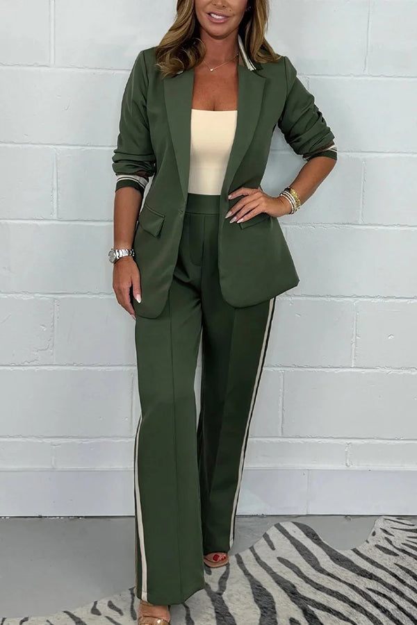Valenzora | Stylish Autumn Chic Blazer and Trousers Set for Women