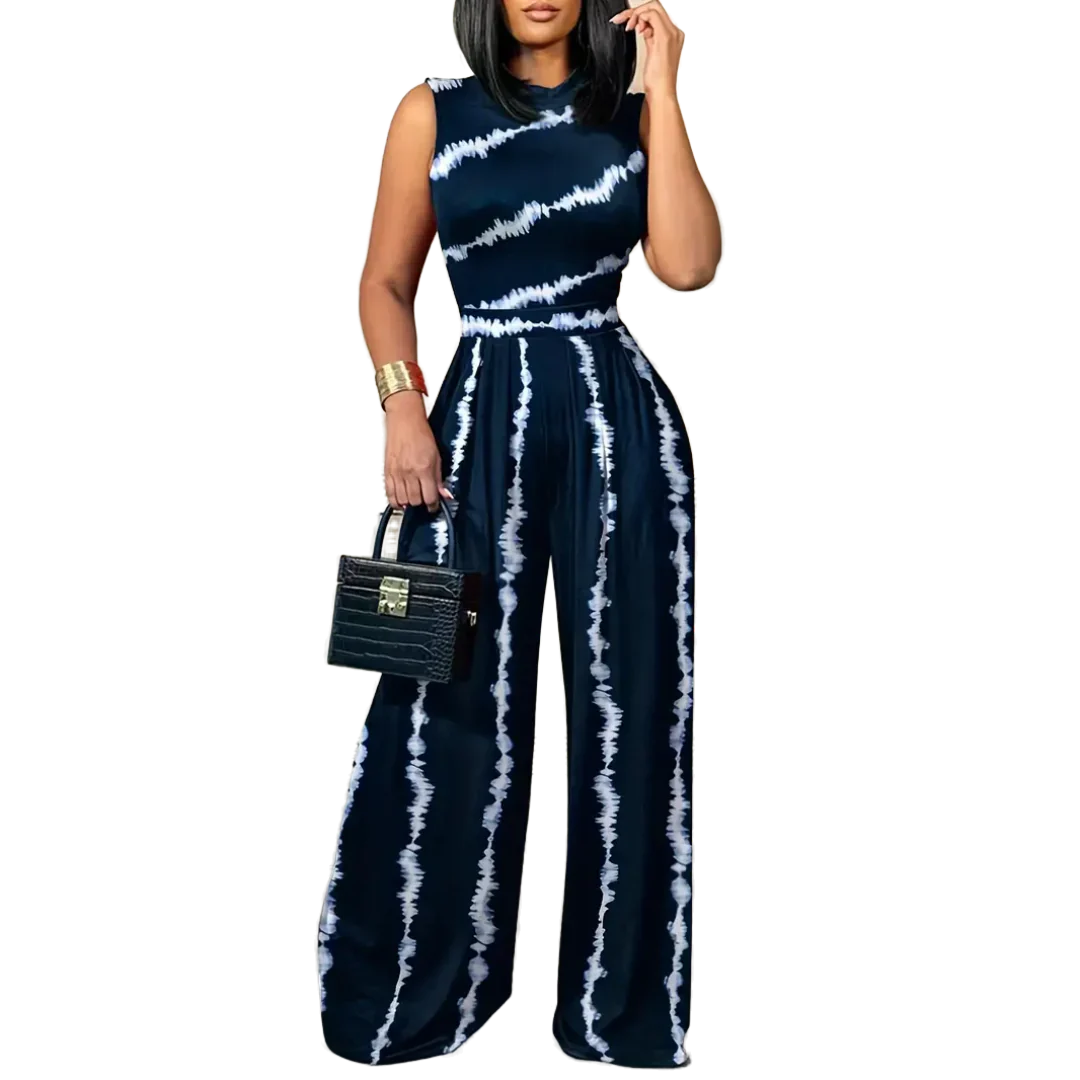 Sleeveless jumpsuit - Boho - Floral print Wide leg