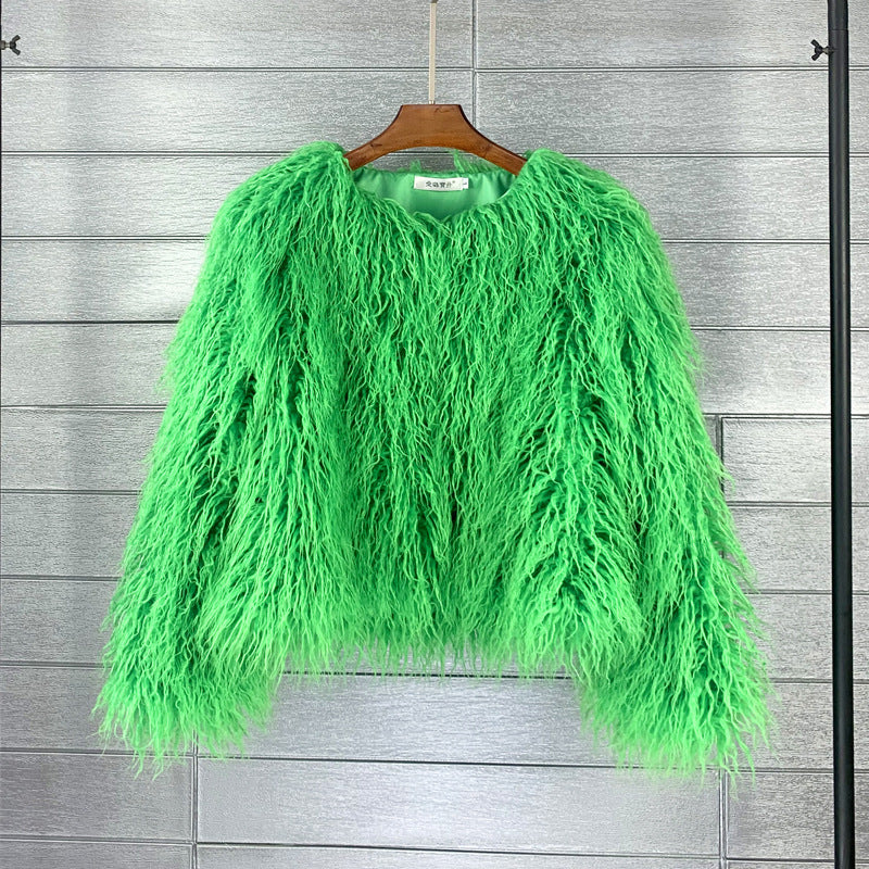 Valenzora Boho-Kunstpelzmantel