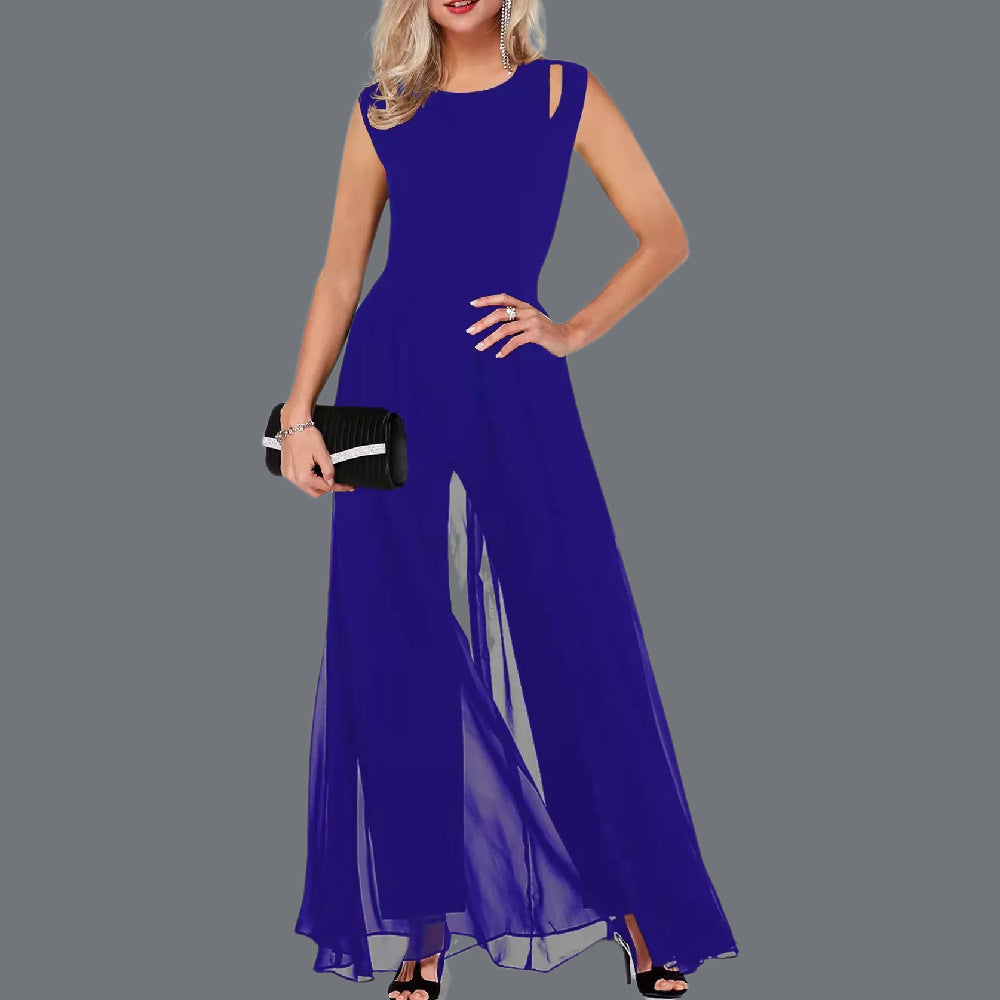 Valenzora | Solid Color Women's Jumpsuit Made of Milk Silk